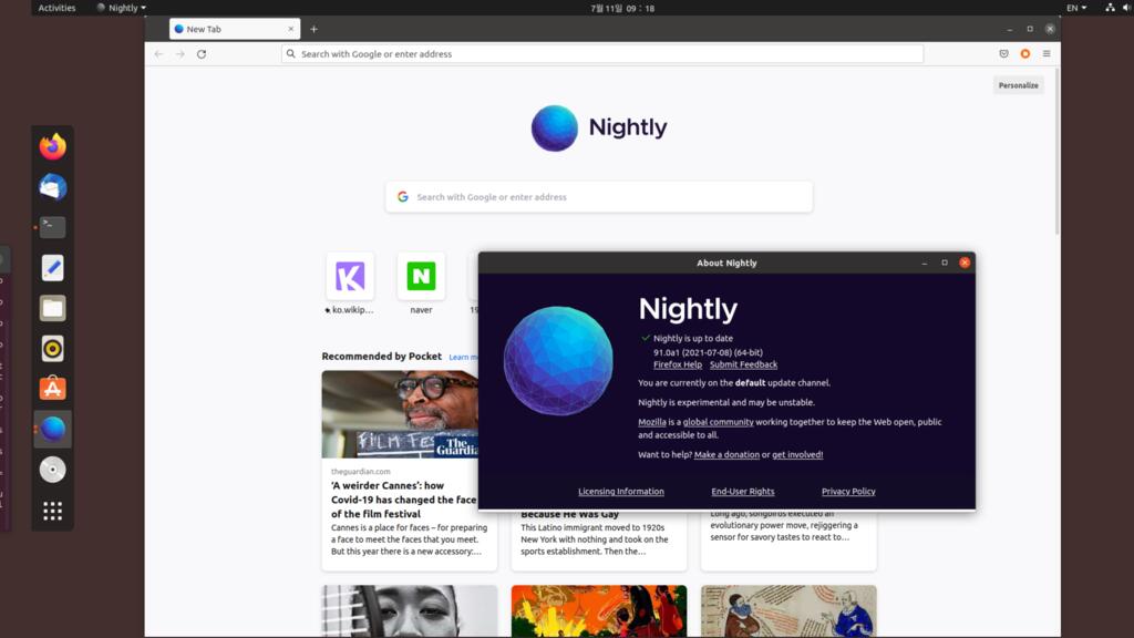 Firefox-Browser auf einem Linux-Desktop – Einstellungen für mehr Privatsphäre anpassen