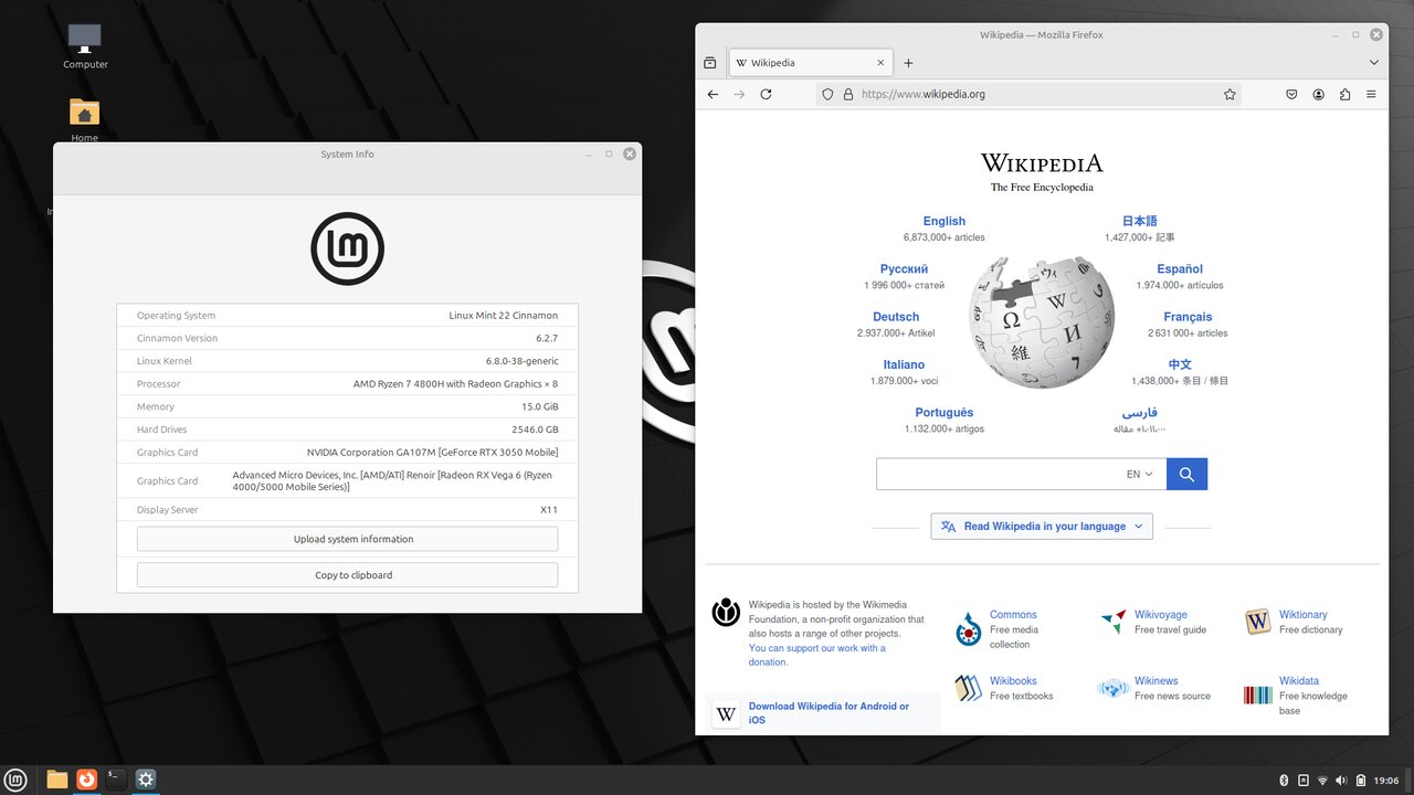 Linux Mint Cinnamon Desktop, ideal für Windows-Umsteiger